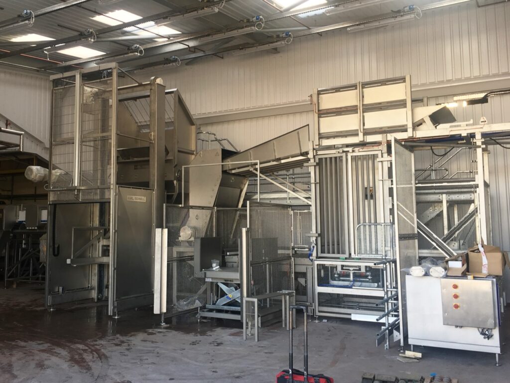 Stainless steel food processing equipment and process pipework installation