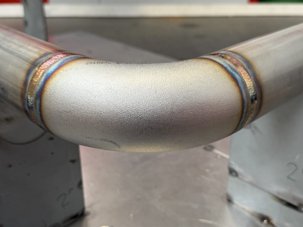 316L stainless steel process pipe elbow with TIG welded joints